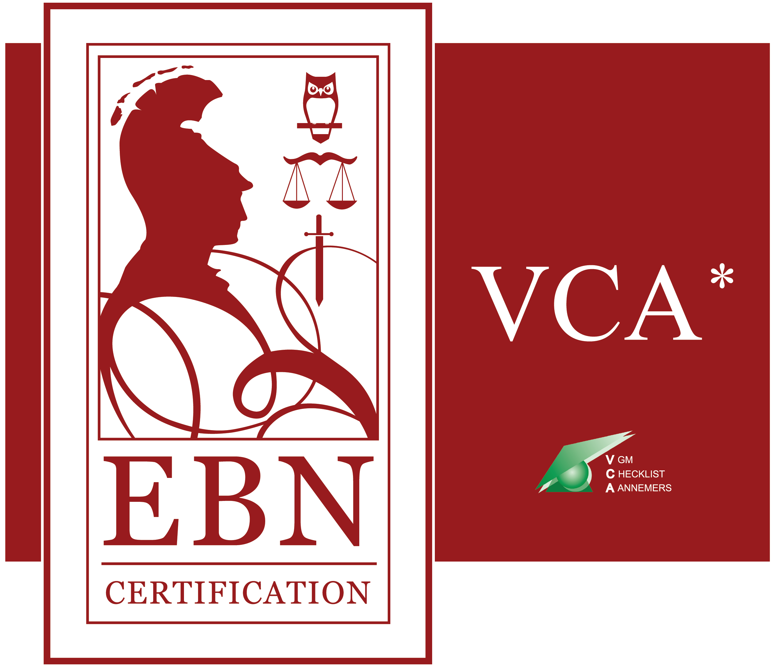 Certificering door EBN. Hiermee tonen we aan dat we staan voor veiligheid, gezondheid en milieu